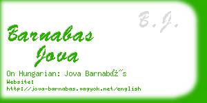 barnabas jova business card